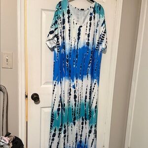 Vibrant Tie-Dye Maxi Dress